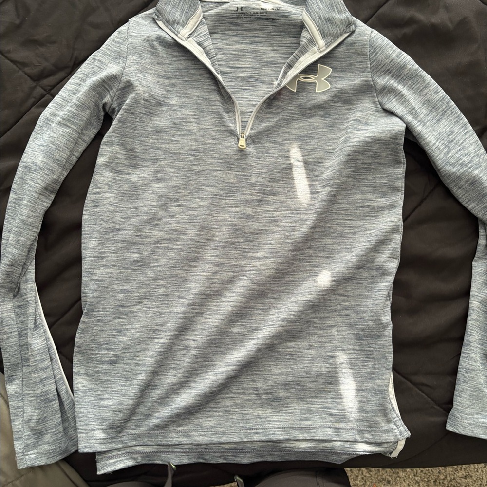 Under Armour Men's Heathered Gray Zip-Up Sweater